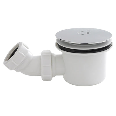 Nuie Chrome & White Fast Flow Shower Tray Waste
