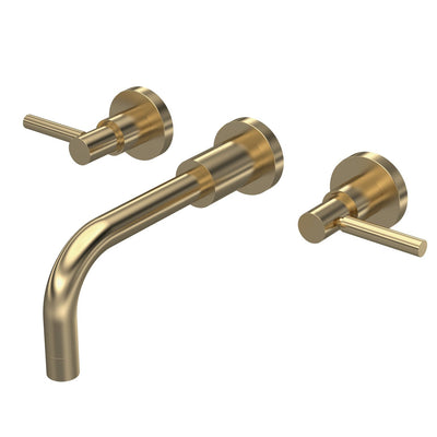 Hudson Reed Tec Lever Wall Mounted Basin Mixer - Brushed Brass