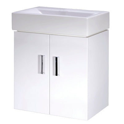 Howden 450mm Cloakroom Wall Hung Vanity Unit & Basin - Gloss White