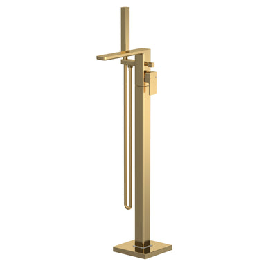 Cape Brushed Brass Freestanding Bath Shower Mixer